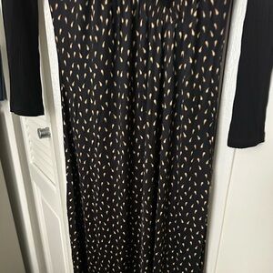 Chic Black and Tan Long Sleeve Dress